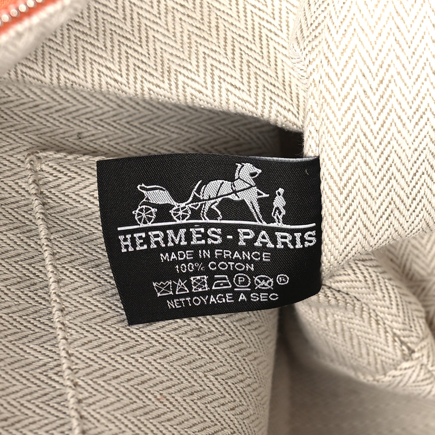 Hermes Canvas Large Bride-A-Brac Pouch Orange Feu Burgundy 6 of 8