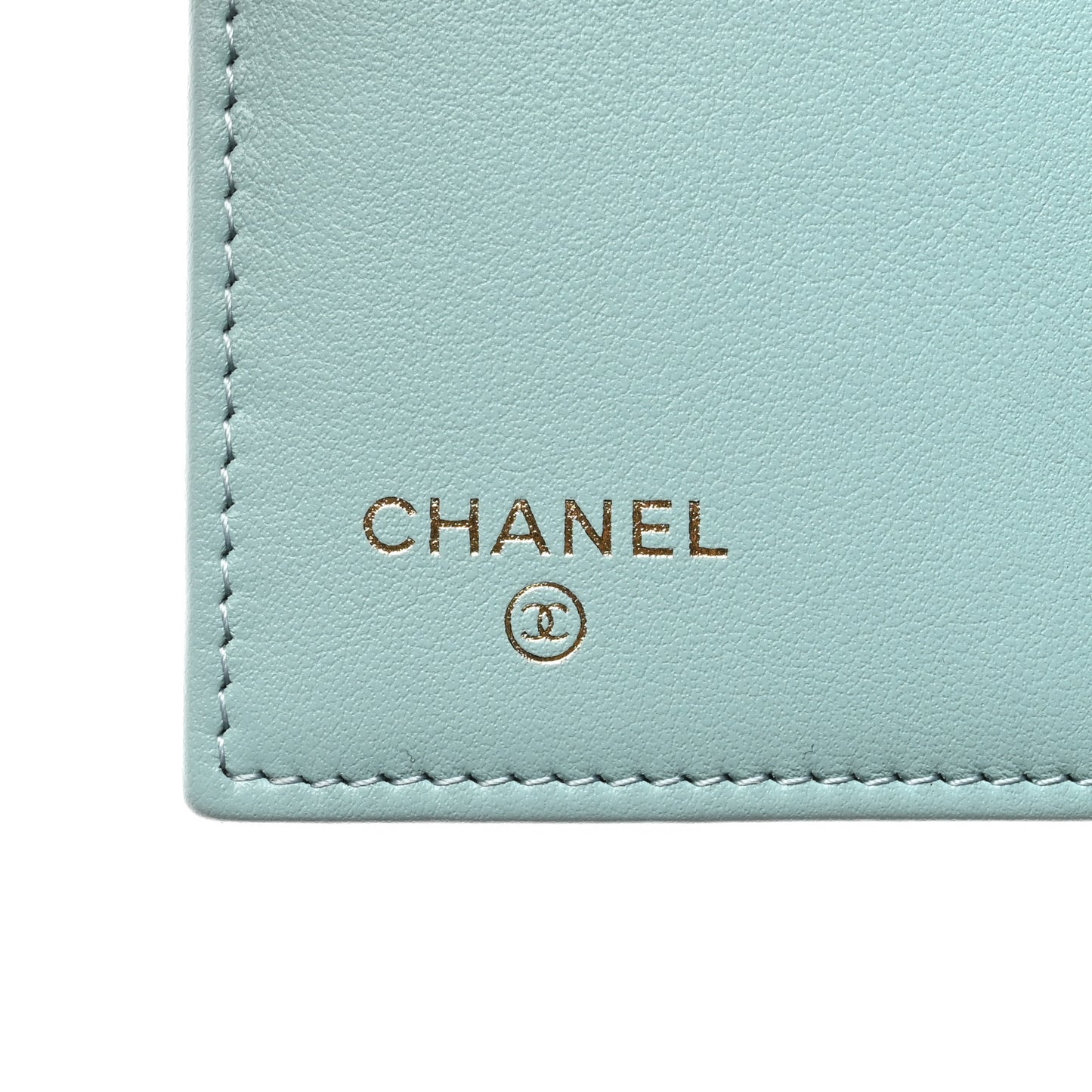 Caviar Quilted Medium Flap Wallet Light Blue