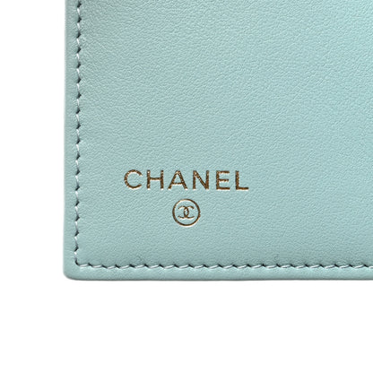 Chanel Caviar Quilted Medium Flap Wallet Light Blue 7 of 11