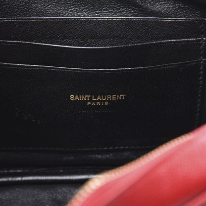 Saint Laurent Grain De Poudre Matelasse Monogram Mini Lou Camera Bag Eros Red 5 of 10