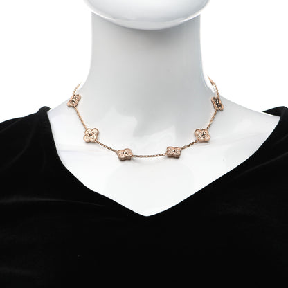 Van Cleef & Arpels 18K Rose Gold 10 Motifs Vintage Alhambra Necklace 2 of 5