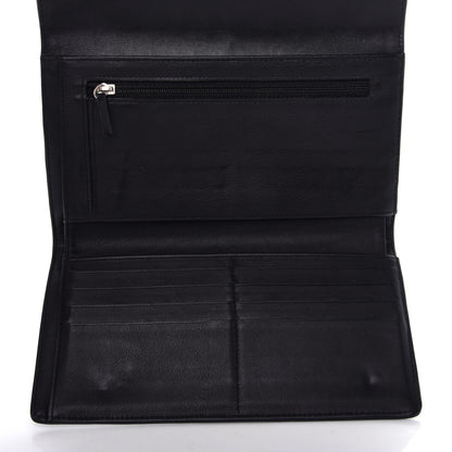 Chanel Caviar Sevruga CC Large Gusset Flap Wallet Black 5 of 9