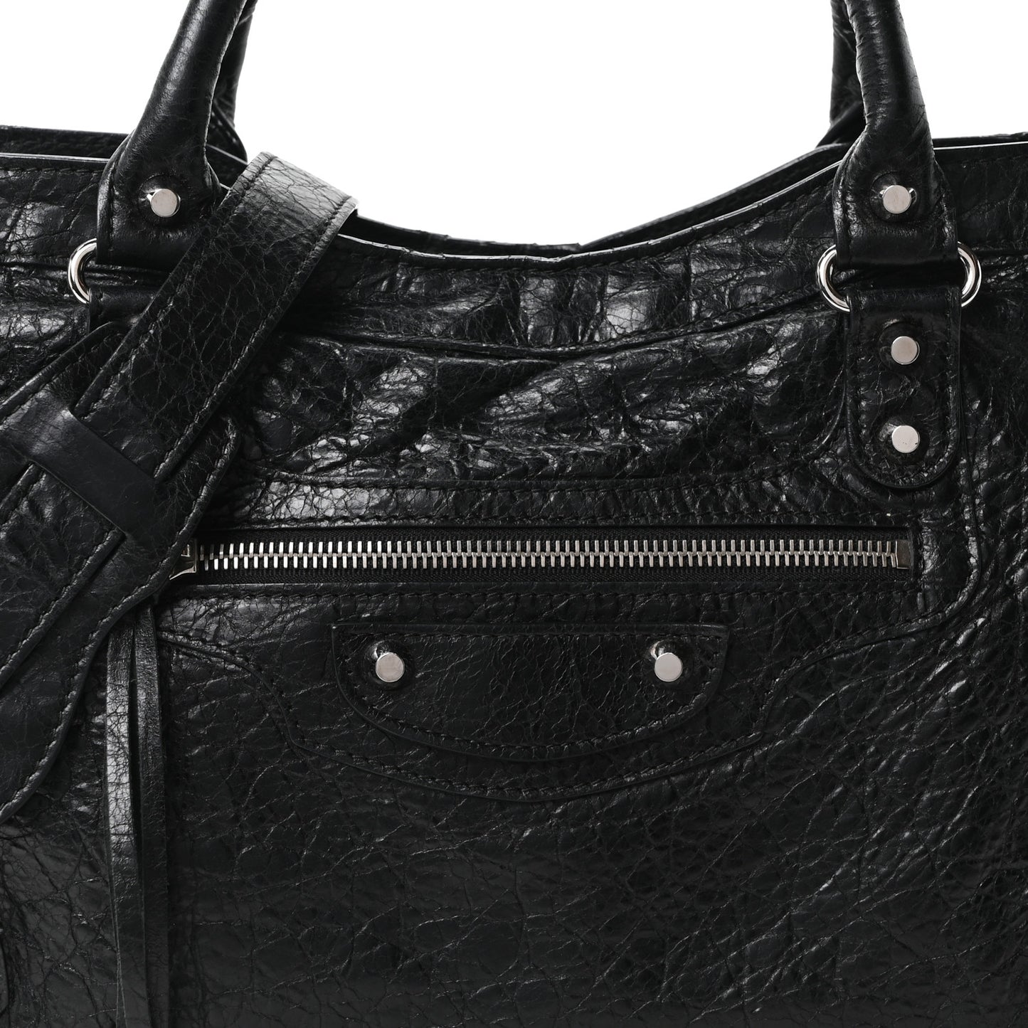 Agneau Classic Silver Hardware City Black