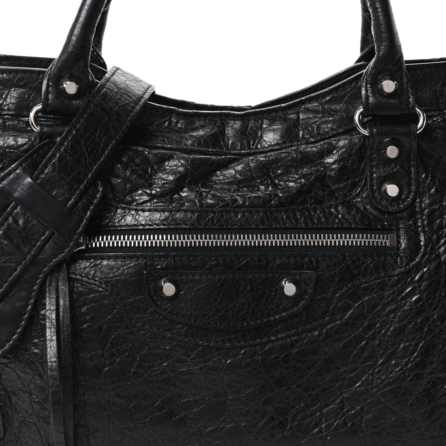 Balenciaga Agneau Classic Silver Hardware City Black 8 of 10