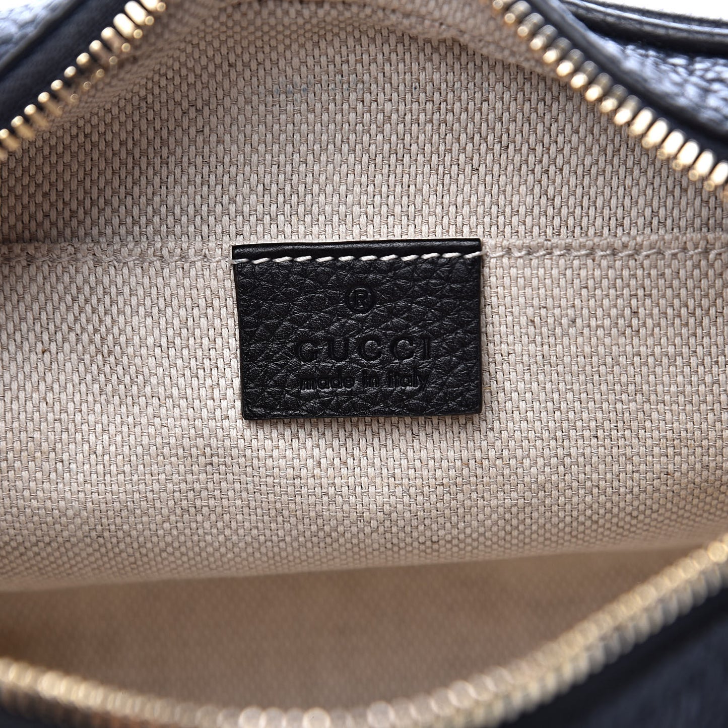 Pebbled Calfskin Small Soho Disco Bag Black