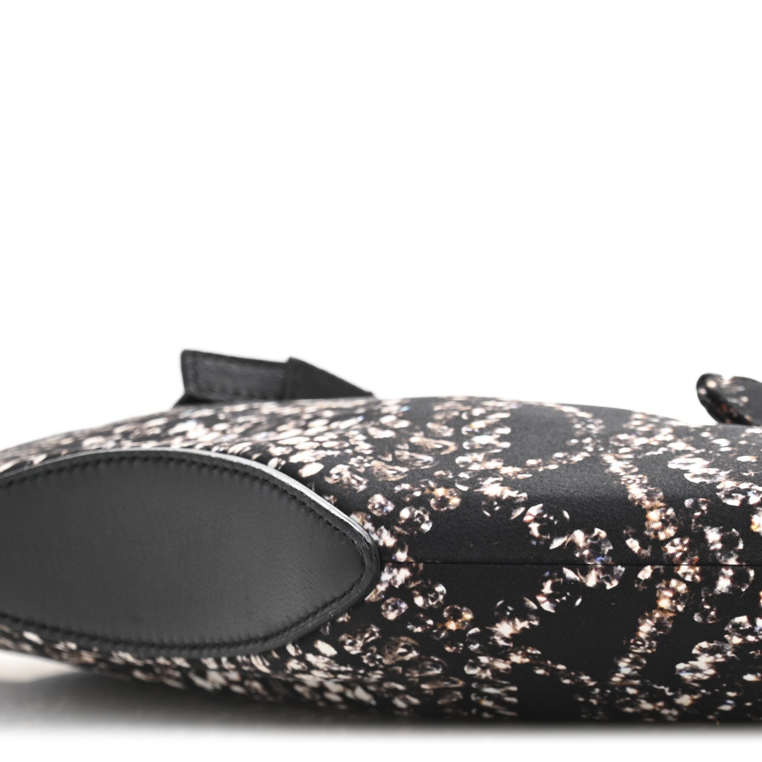 Alexander McQueen Silk Dandelion Print De Manta Clutch Black 10 of 12