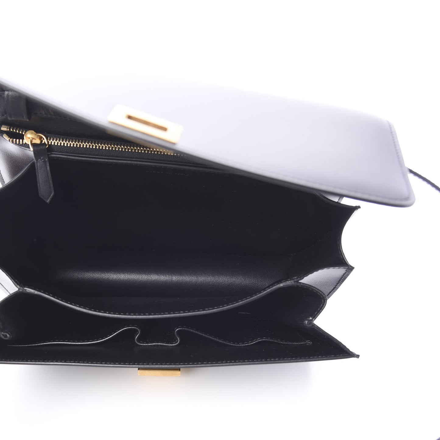 Box Calfskin Medium Classic Box Flap Bag Black