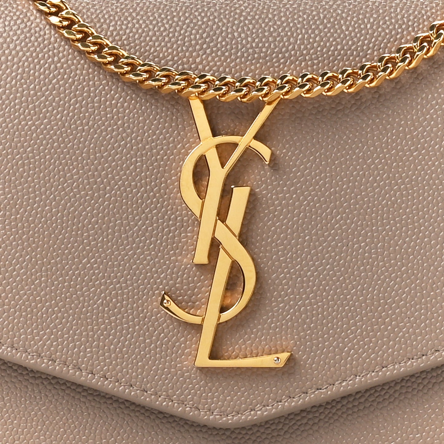 Grain De Poudre Monogram Uptown Chain Wallet Dark Beige