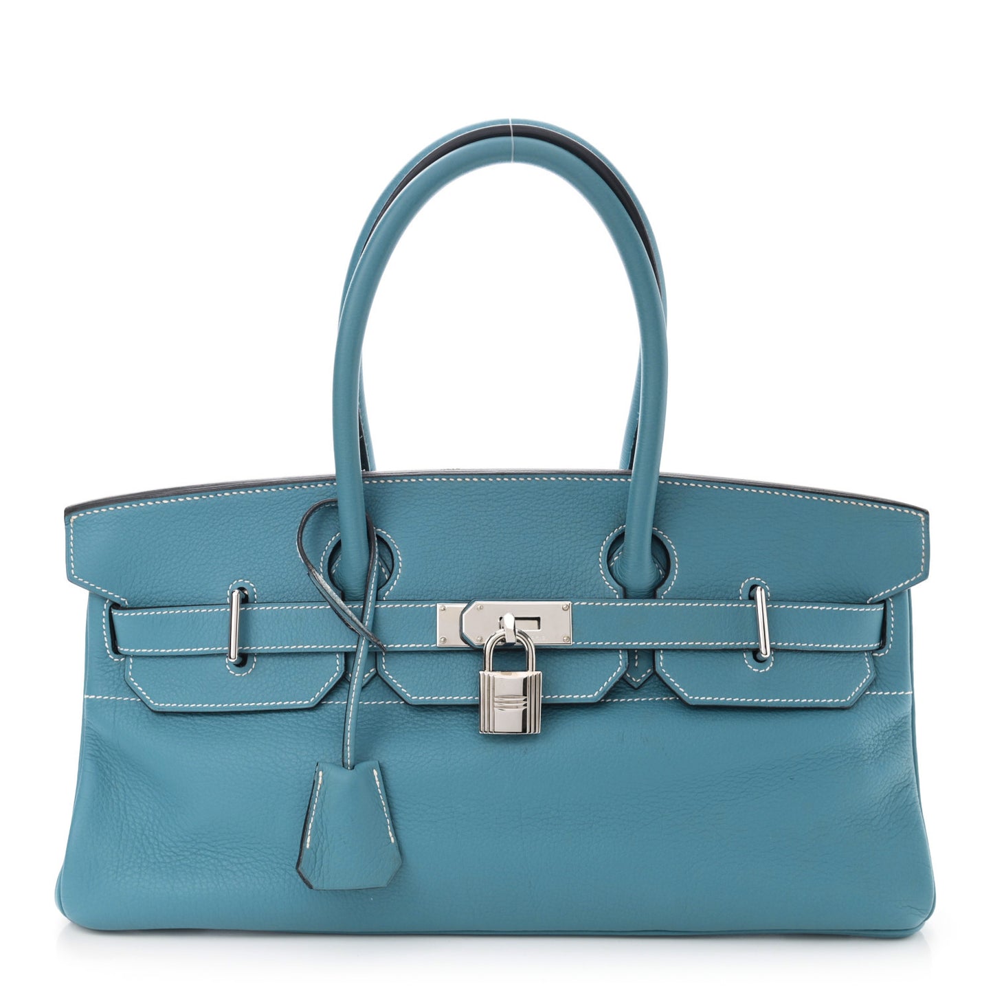 Taurillon Clemence JPG Birkin 42 Blue Jean