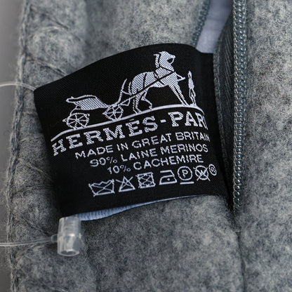 Hermes Wool Cashmere Avalon III Pillow PM Ecru Gris Clair 3 of 3