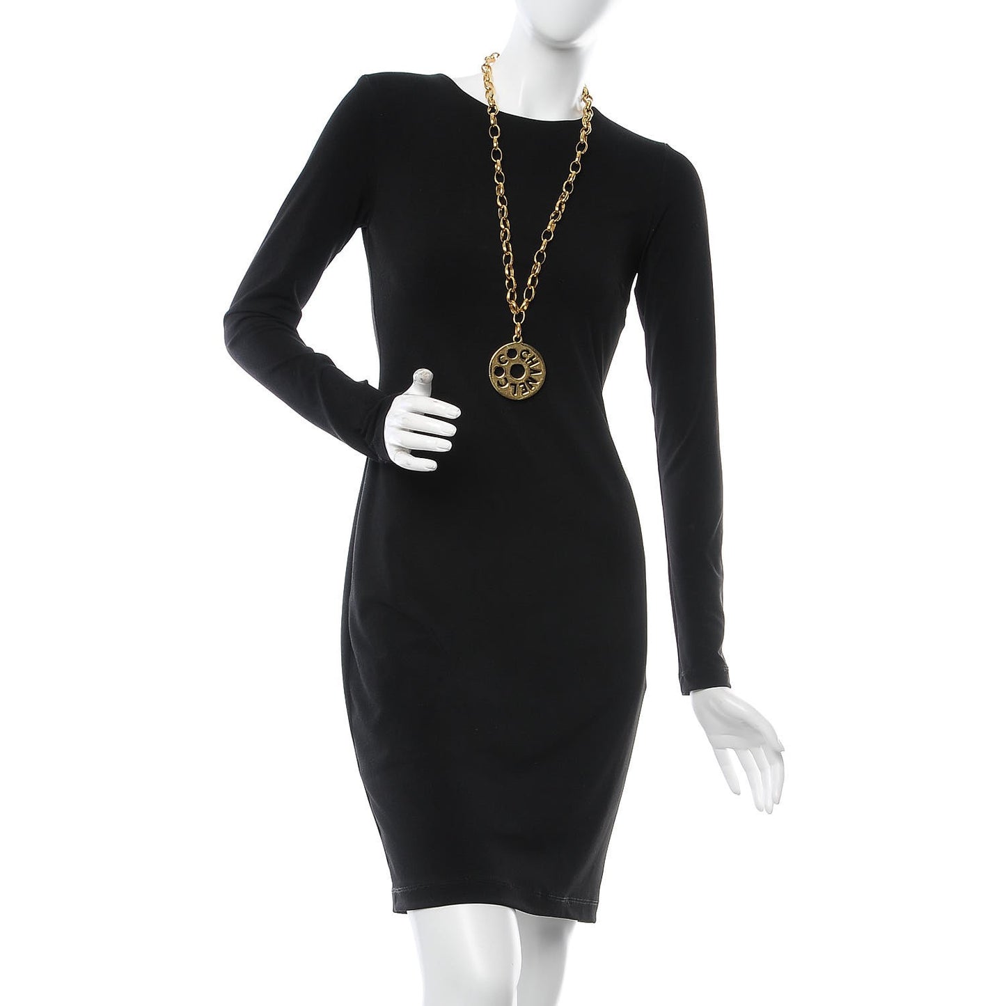 Medallion Long Chain Necklace Gold