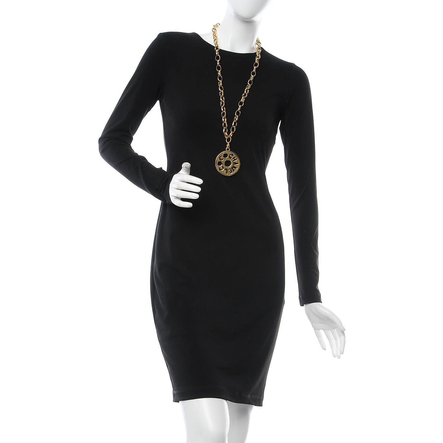 Chanel Medallion Long Chain Necklace Gold 2 of 5