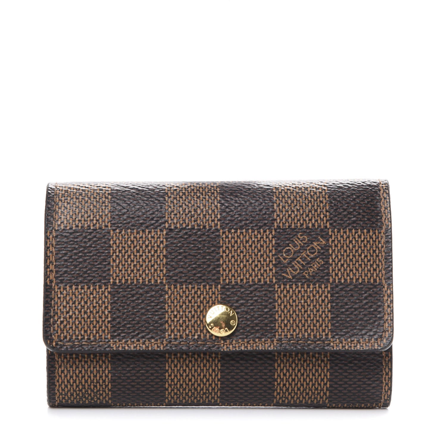 Damier Ebene Multicles 6 Key Holder Rose Ballerine