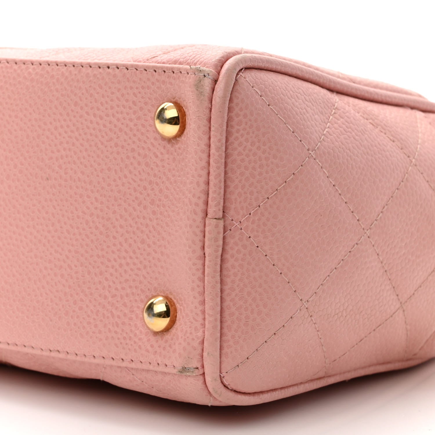 Chanel Caviar Quilted Small Bowler Pink 10 of 12