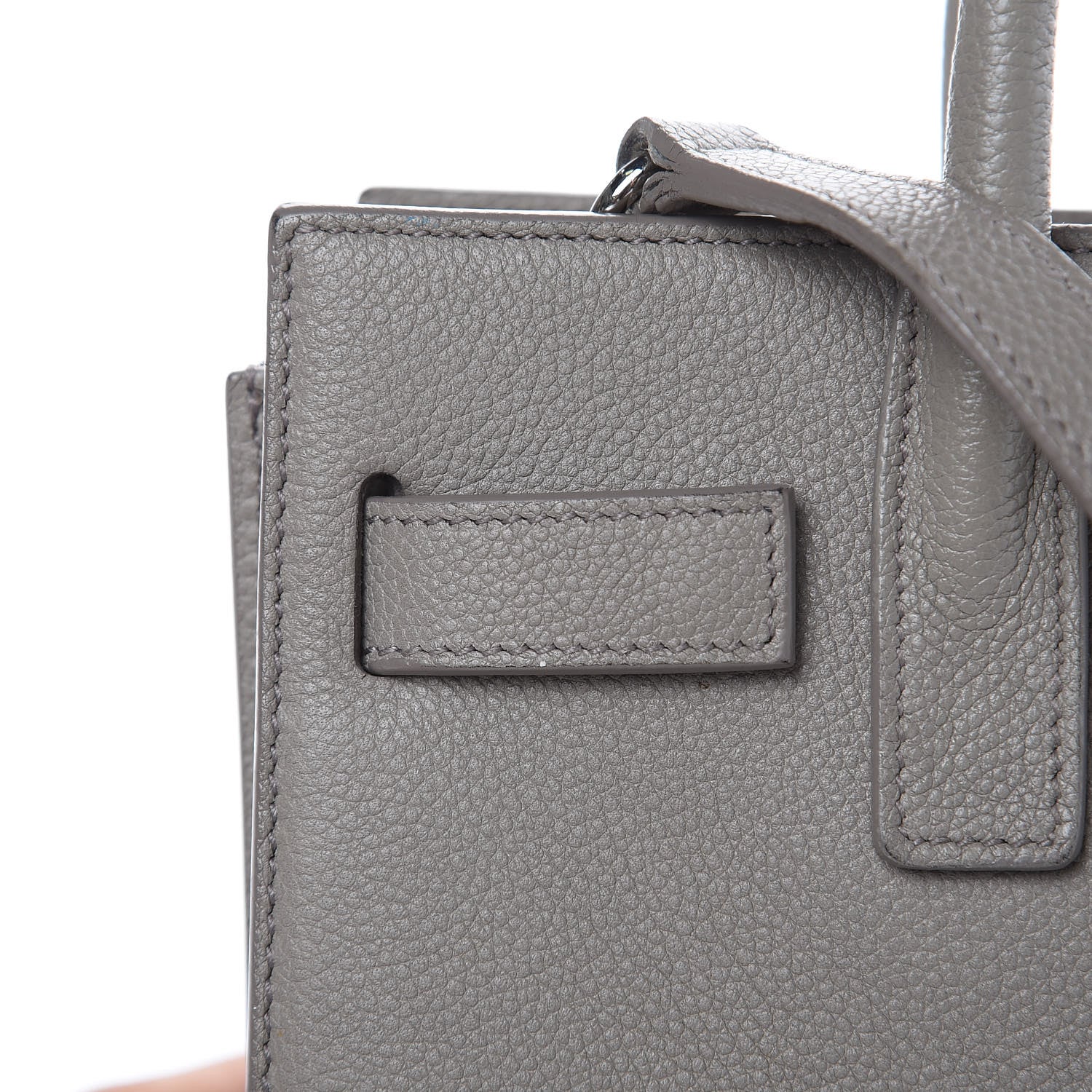 Saint Laurent Grained Calfskin Nano Sac De Jour Gray 12 of 13