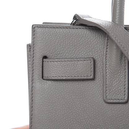 Saint Laurent Grained Calfskin Nano Sac De Jour Gray 12 of 13