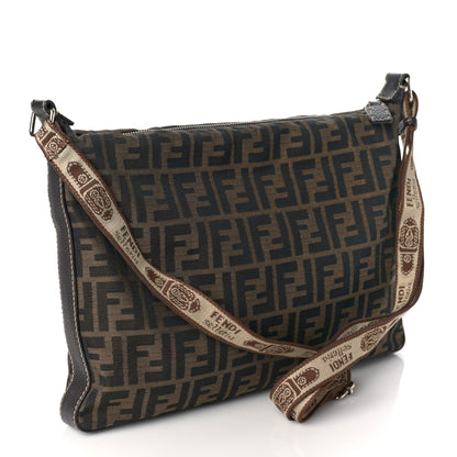 Fendi Zucca Cuoio Romano Selleria Messenger Tobacco Moro 2 of 7