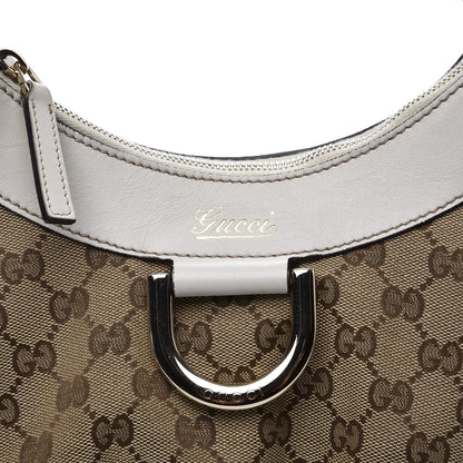 Gucci Monogram Medium D Gold Ring Hobo White 11 of 11