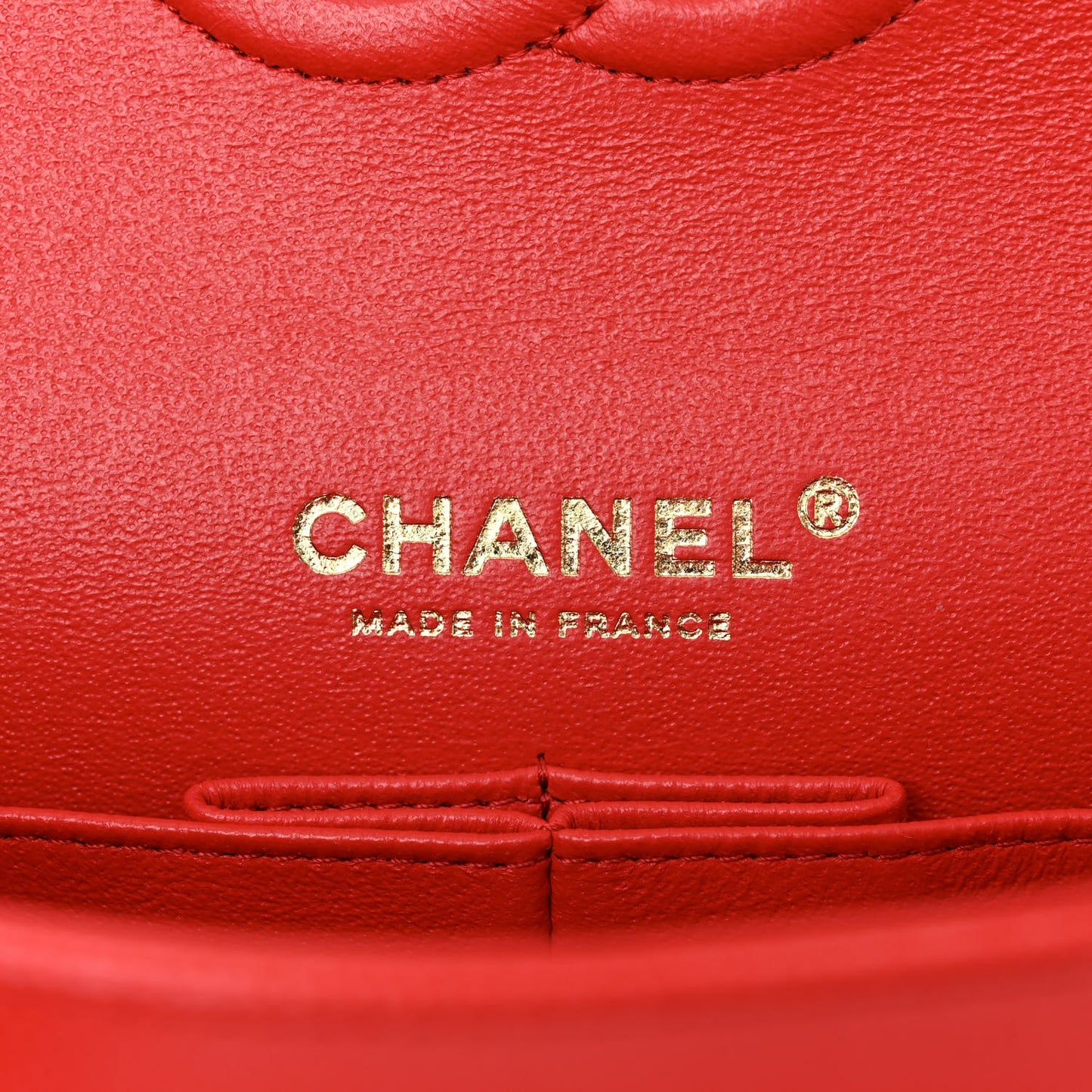 Caviar Quilted Small Double Flap Red