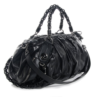 Gucci Leather Medium Galaxy Satchel Black 3 of 7