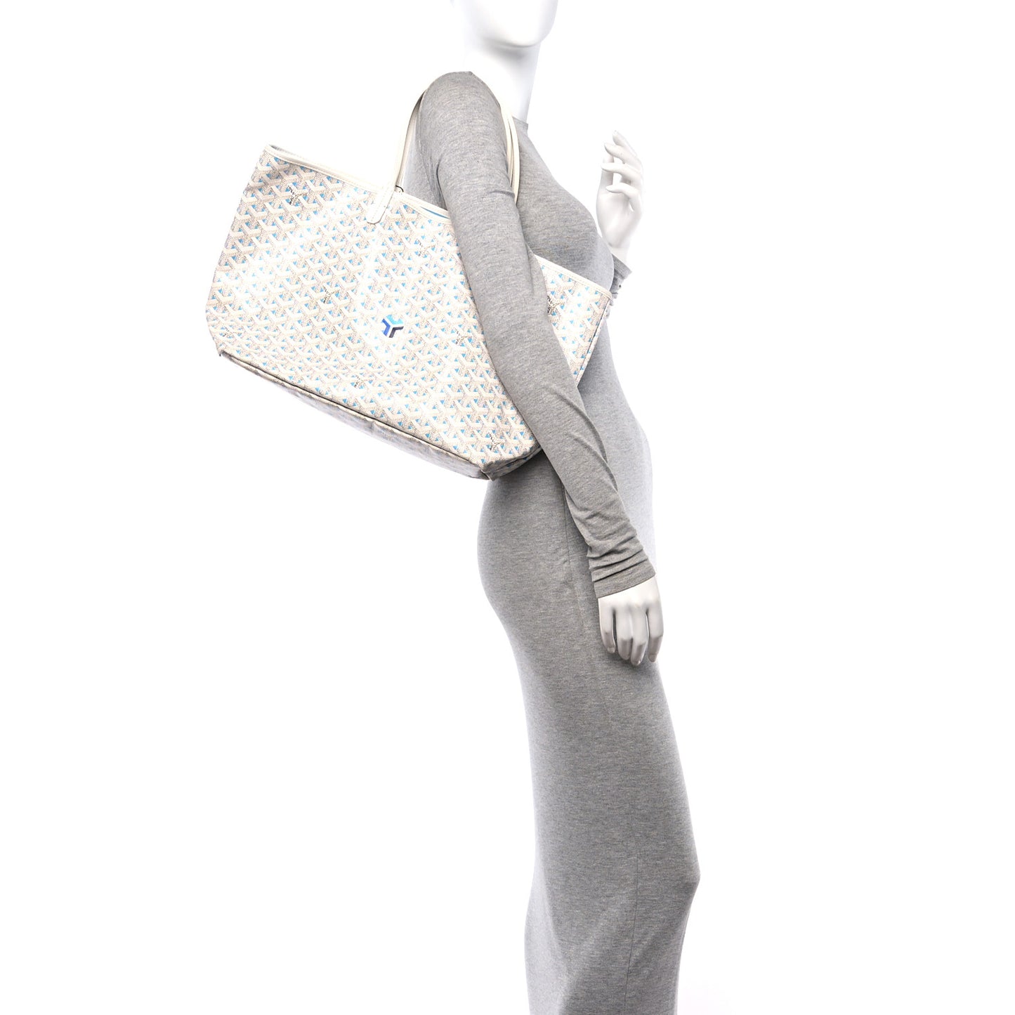 Goyardine Saint Louis Claire Voie PM  White Opaline