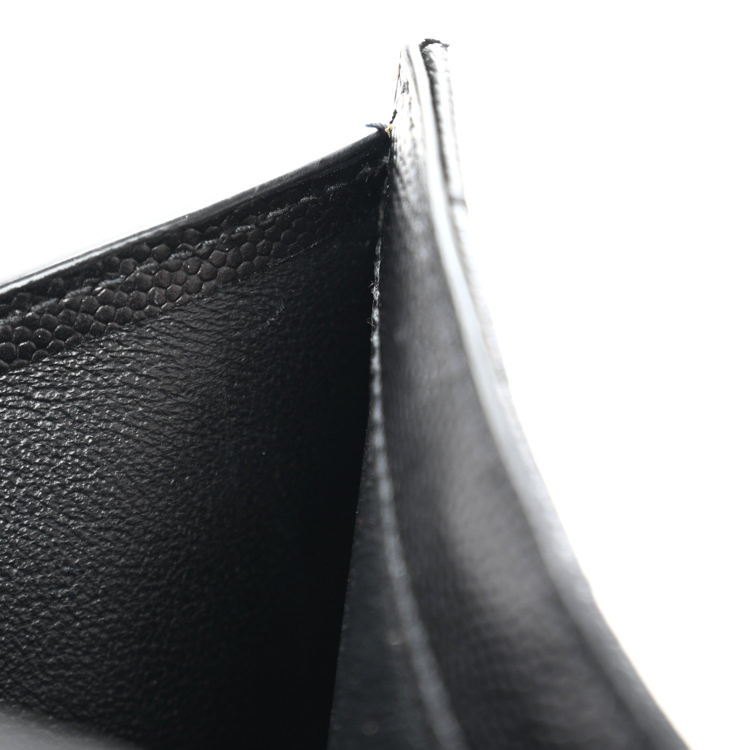 Saint Laurent Grain De Poudre Matelasse Chevron Monogram Zipped Card Case Black 8 of 11