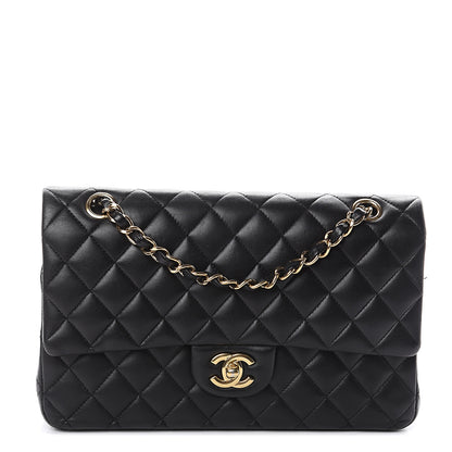 Chanel Lambskin Quilted Medium Double Flap Black 1 of 9