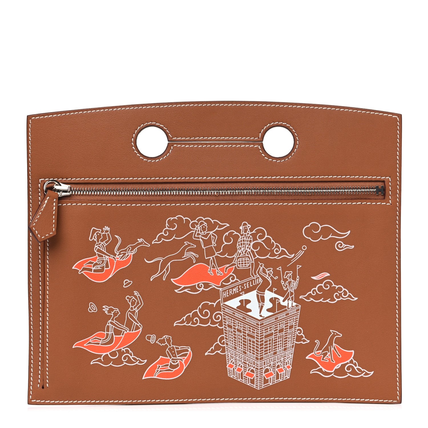 Hermes Swift HERMES Swift L'Epopee d'Hermes Backpocket Pouch 25 Gold 1 of 7