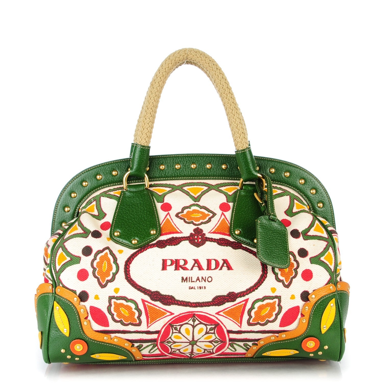 Prada Canapa Stampata Frame Bag Larice 1 of 8