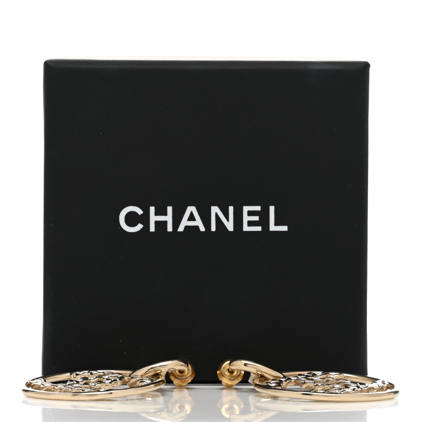 Baguette Crystal High Society CC Drop Earrings Gold