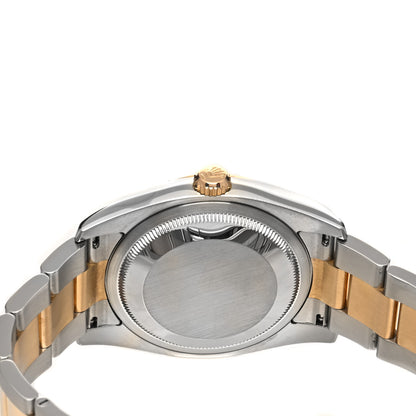 Rolex Stainless Steel 18K Yellow Gold 36mm Oyster Perpetual Datejust Watch White Roman 116203 4 of 5