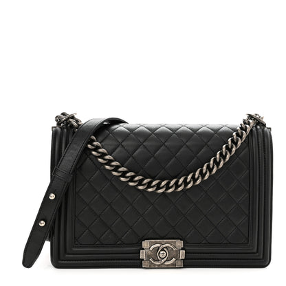 Chanel Calfskin Quilted New Medium Boy Flap Black 1 of 11