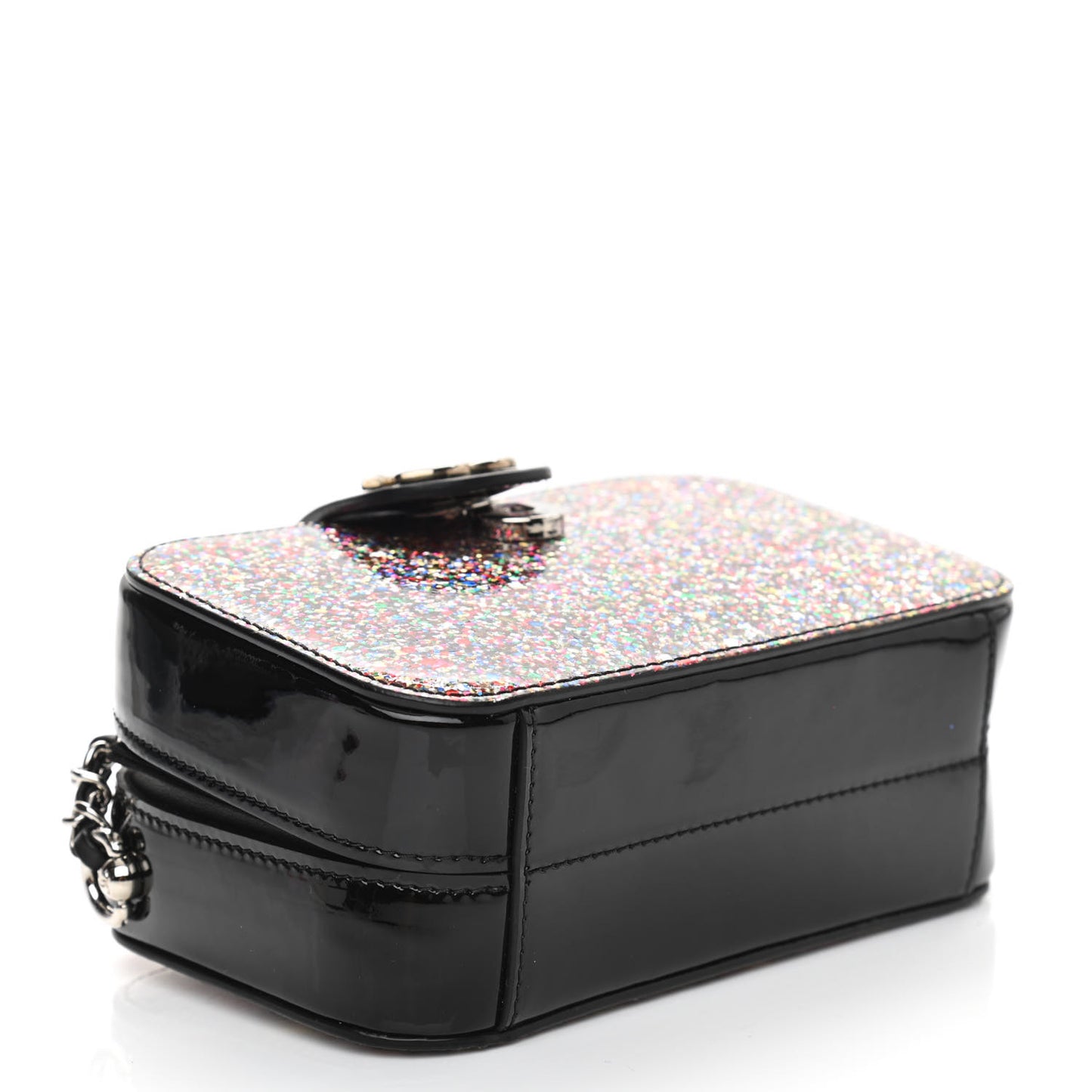Glitter Patent Evening On The Moon Camera Case Black Multicolor