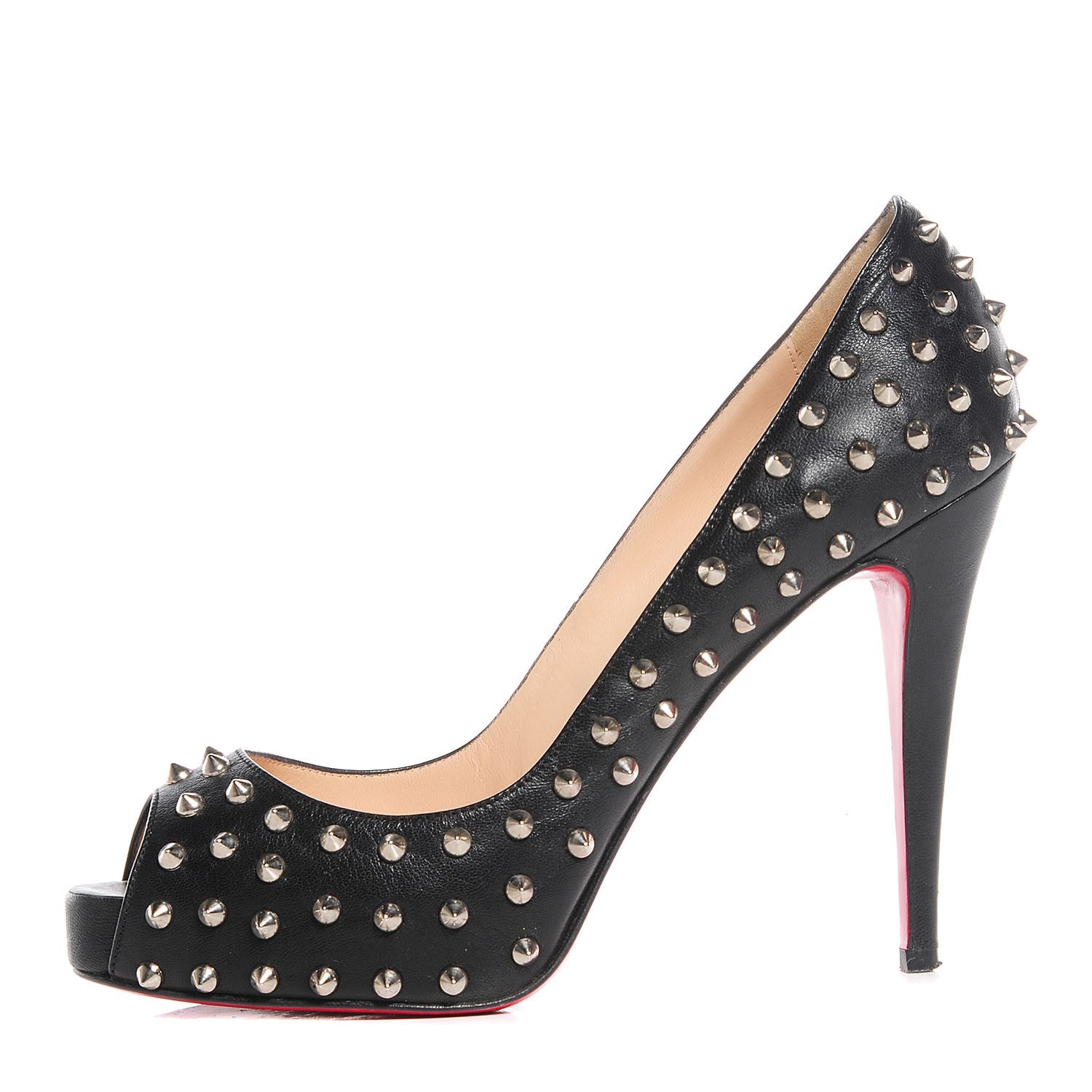 Christian Louboutin Nappa Very Prive Spikes 120 Pumps 40 Black 1 of 5