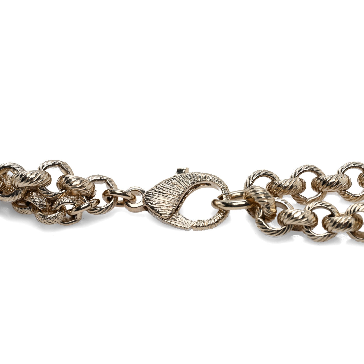 Chanel Metal Crystal 90's Icon Logo Chain Belt Gold 3 of 4