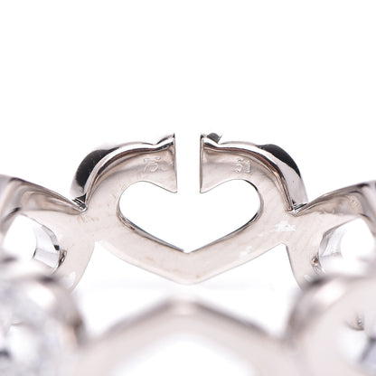 Cartier 18K White Gold Diamond Hearts and Symbols Ring 51 5.75 4 of 4