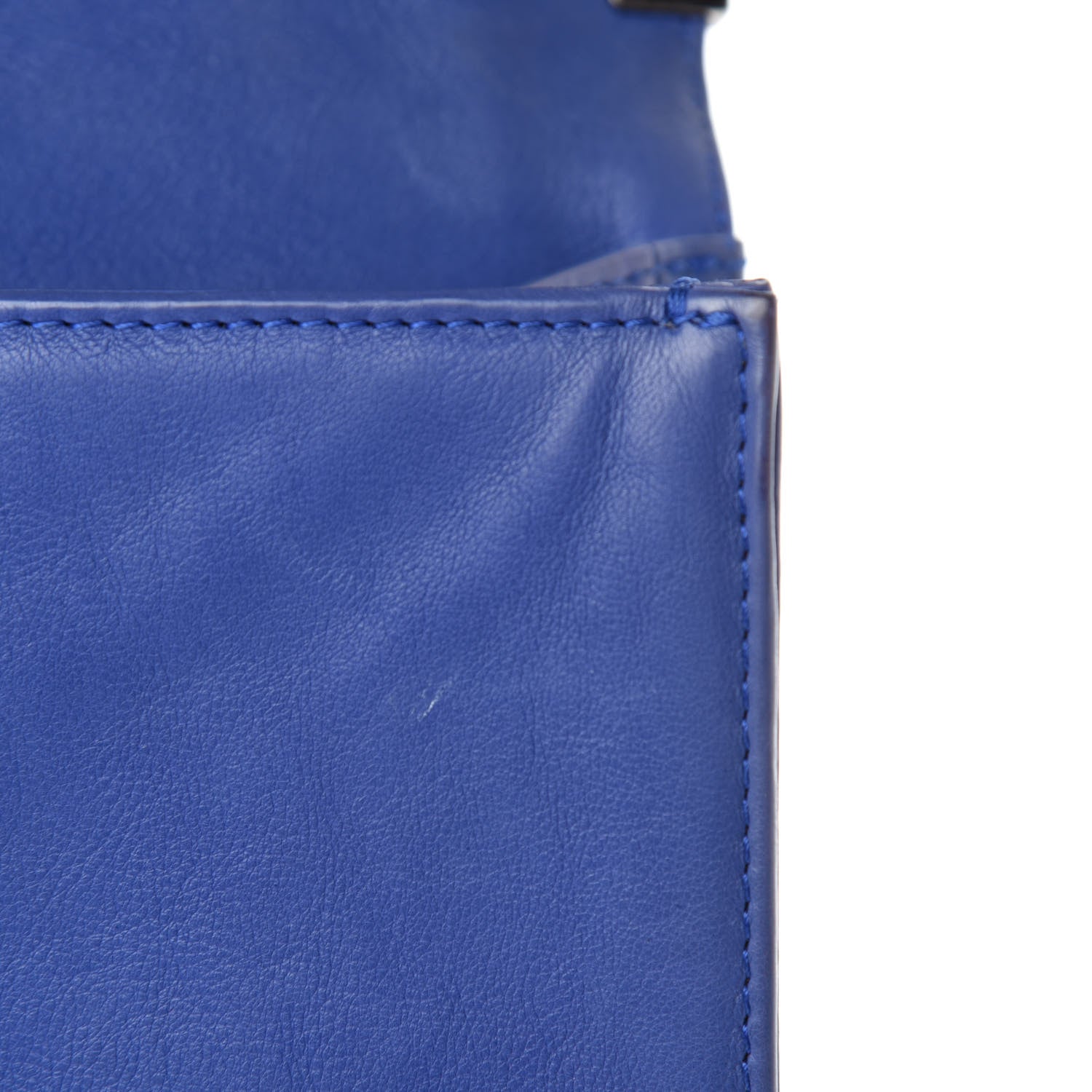 Chanel Grained Calfskin Quilted Large Boy Flap Blue 10 of 14