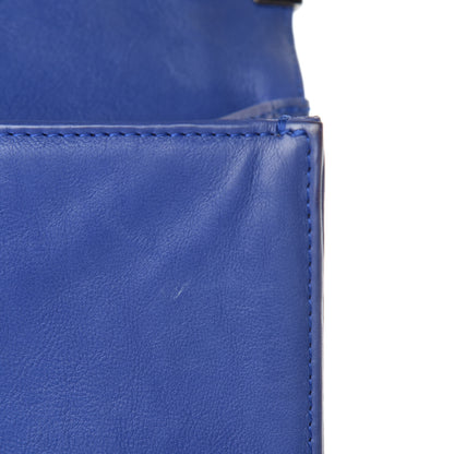 Chanel Grained Calfskin Quilted Large Boy Flap Blue 10 of 14