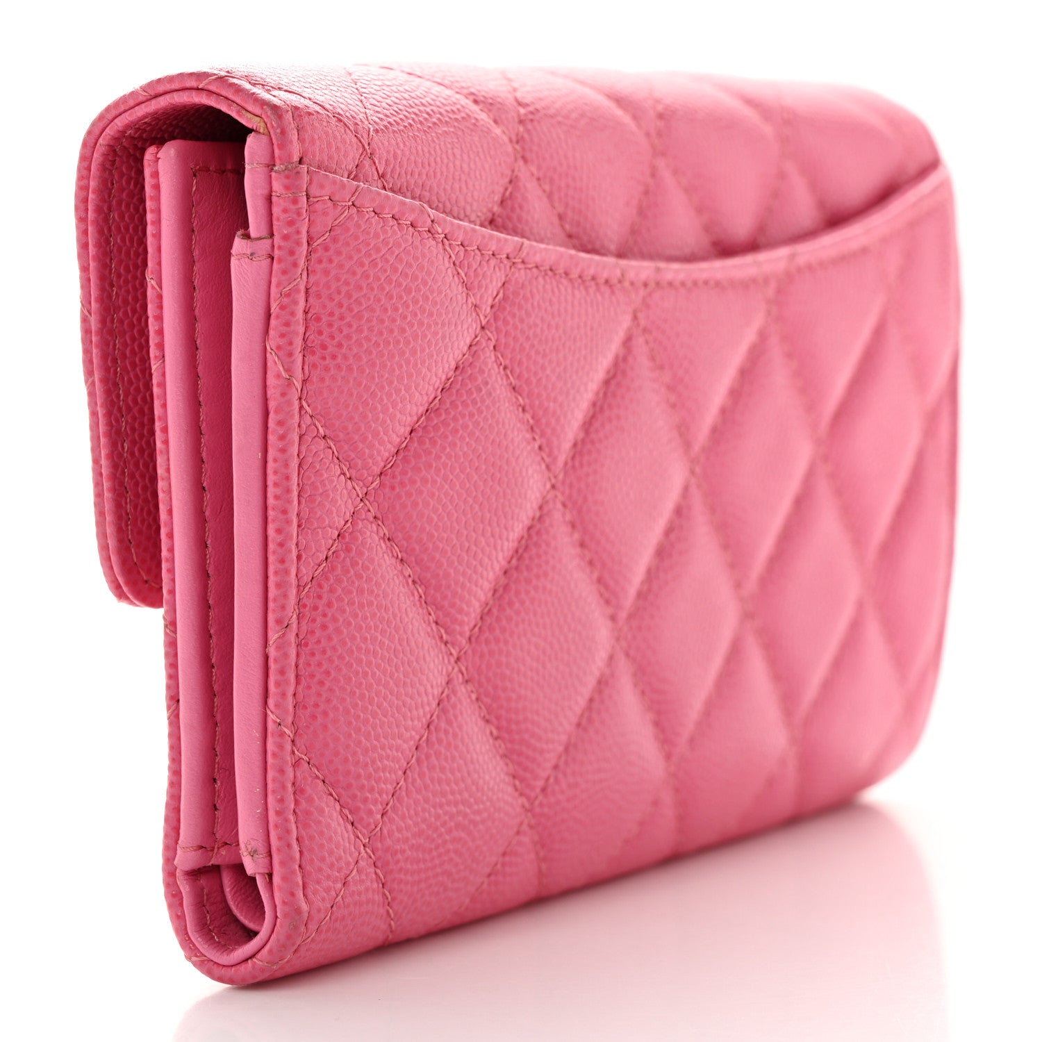 Chanel Caviar Quilted Medium Flap Wallet Pink 3 of 9