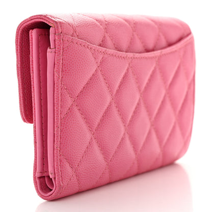 Chanel Caviar Quilted Medium Flap Wallet Pink 3 of 9