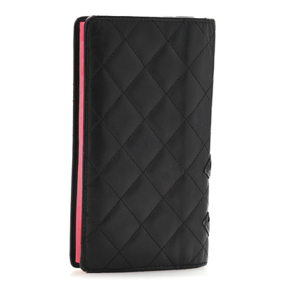 Chanel Calfskin Quilted Cambon Yen Wallet Black 3 of 12