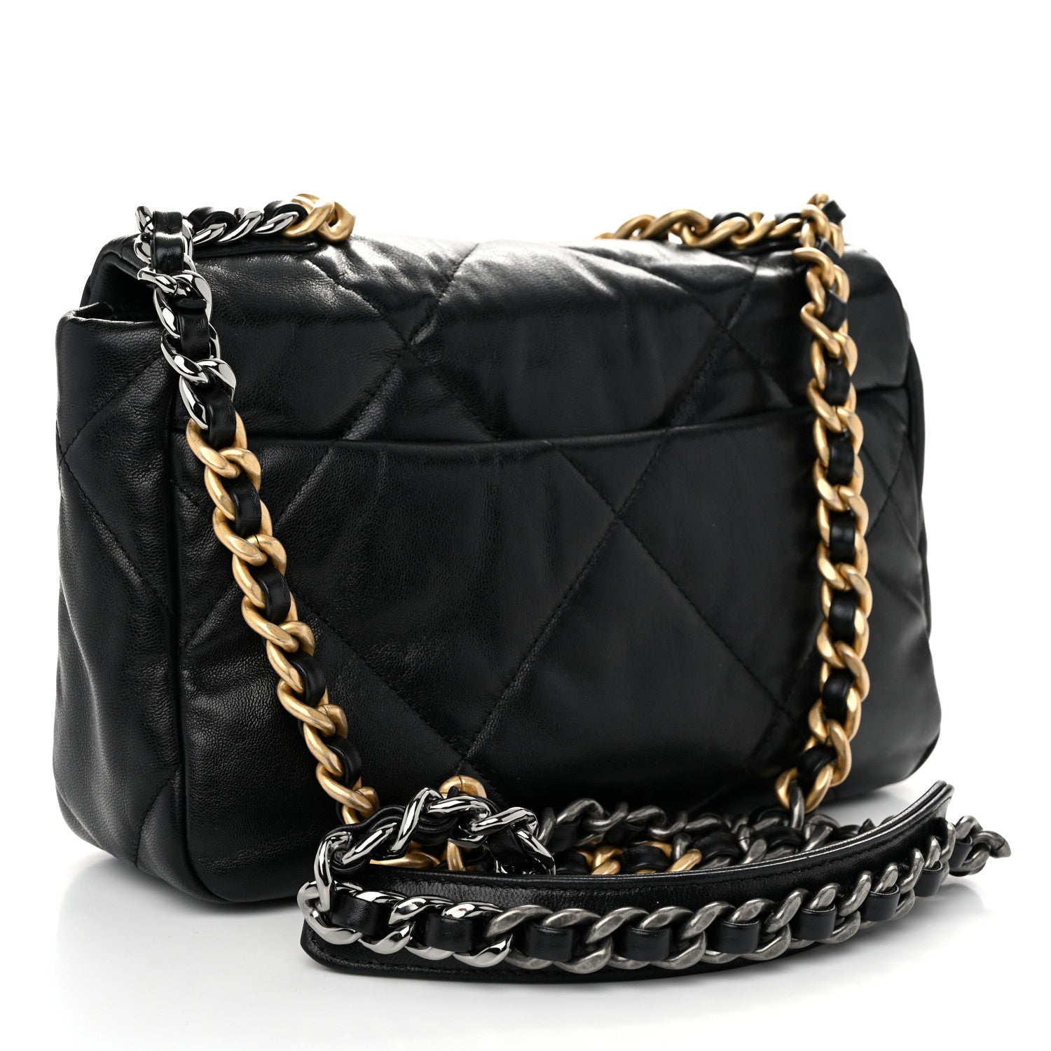Chanel Goatskin Quilted Medium Chanel 19 Flap Black 3 of 10