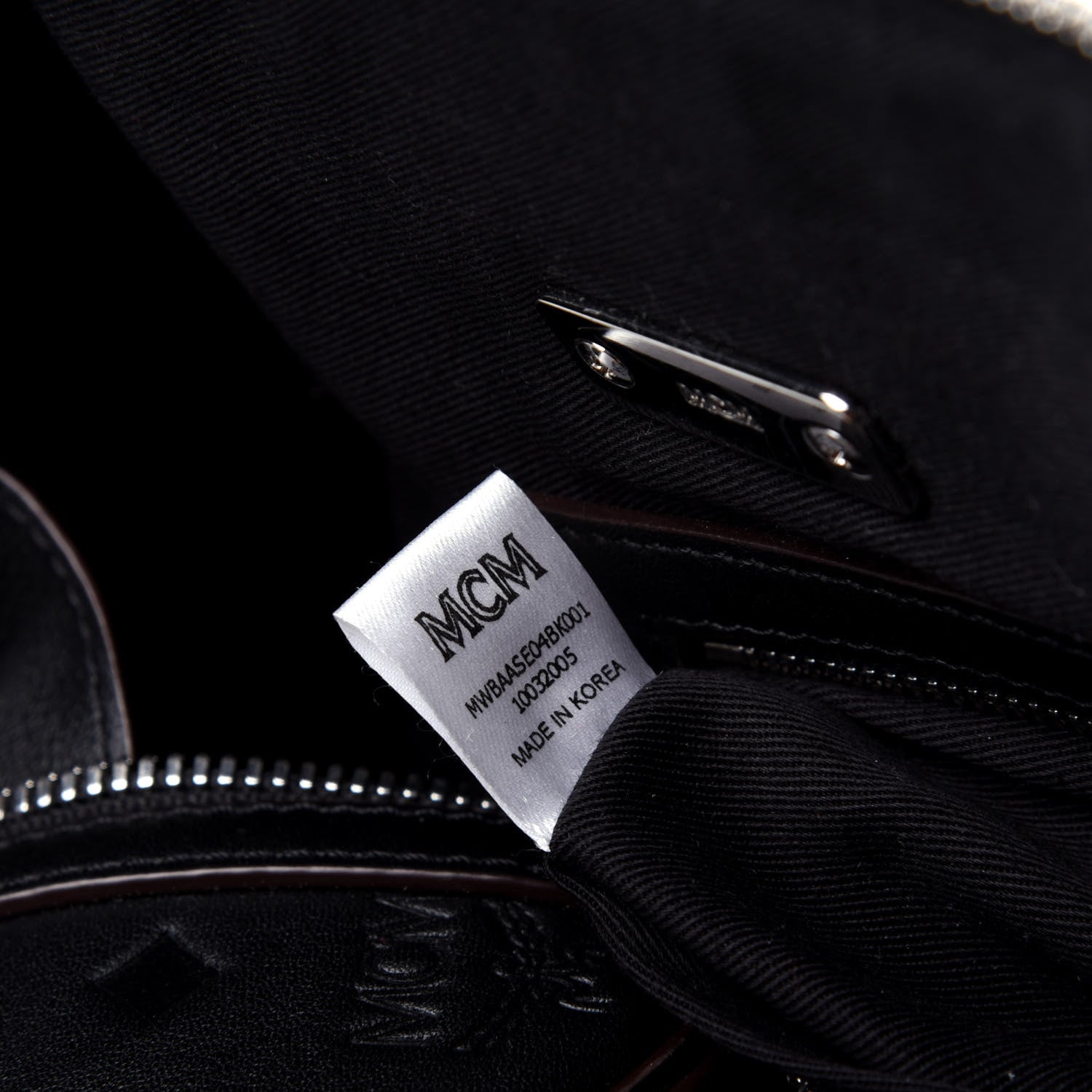 MCM Calfskin Ottomar Monogram Essential Boston Bag Black 7 of 11