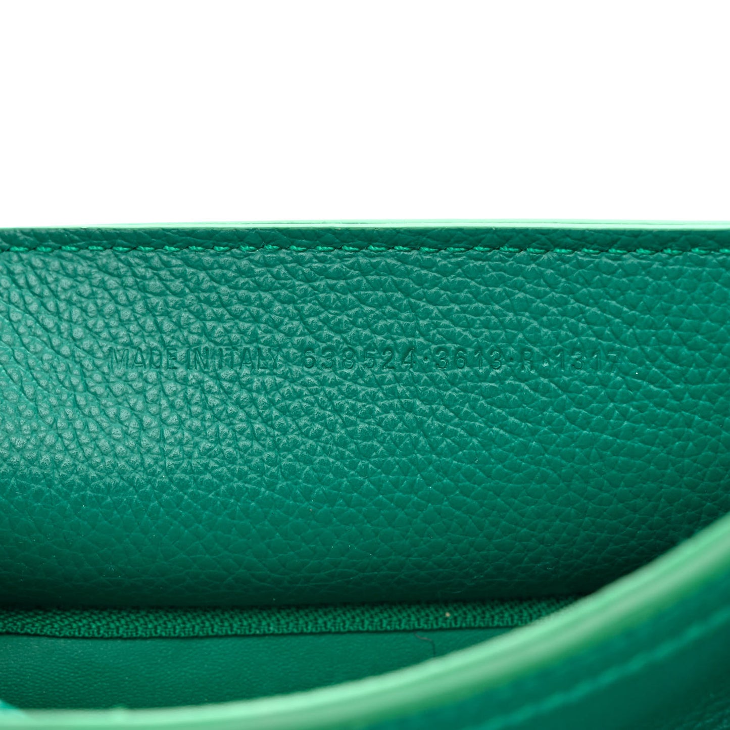 Grained Calfskin Neo Classic Silver Hardware Mini City Jade