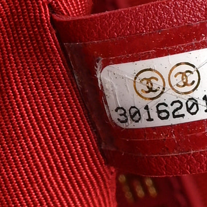 Chanel Calfskin Quilted Boy Bucket Bag Red 7 of 10