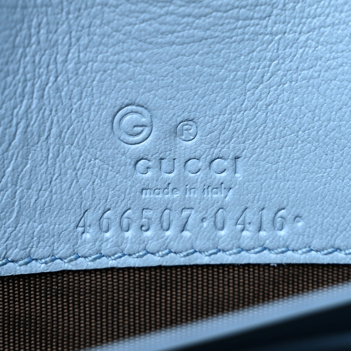 Gucci Microguccissima Crossbody Wallet Mineral Blue 6 of 11