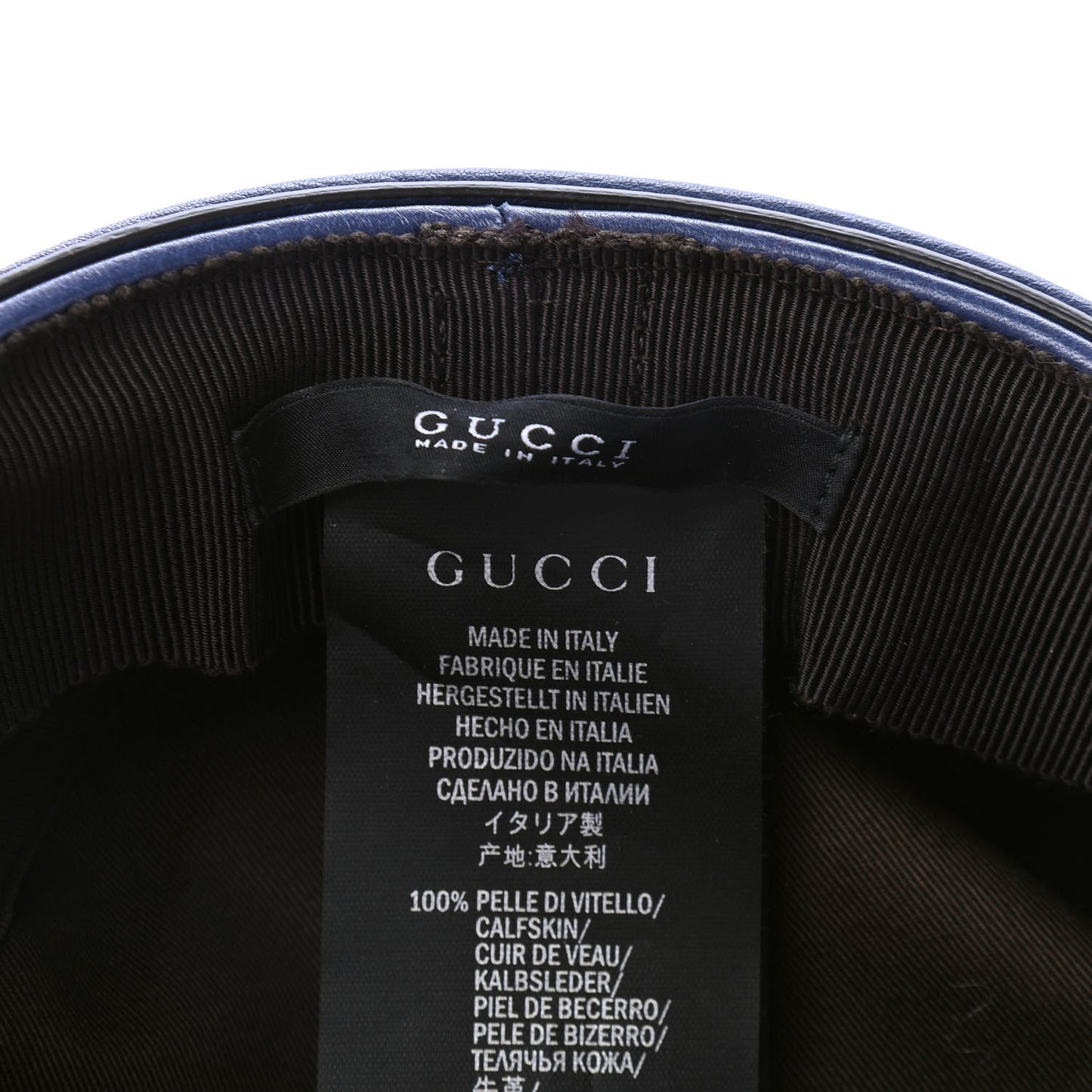 Calfskin Cellarius Hat L Washed Indigo