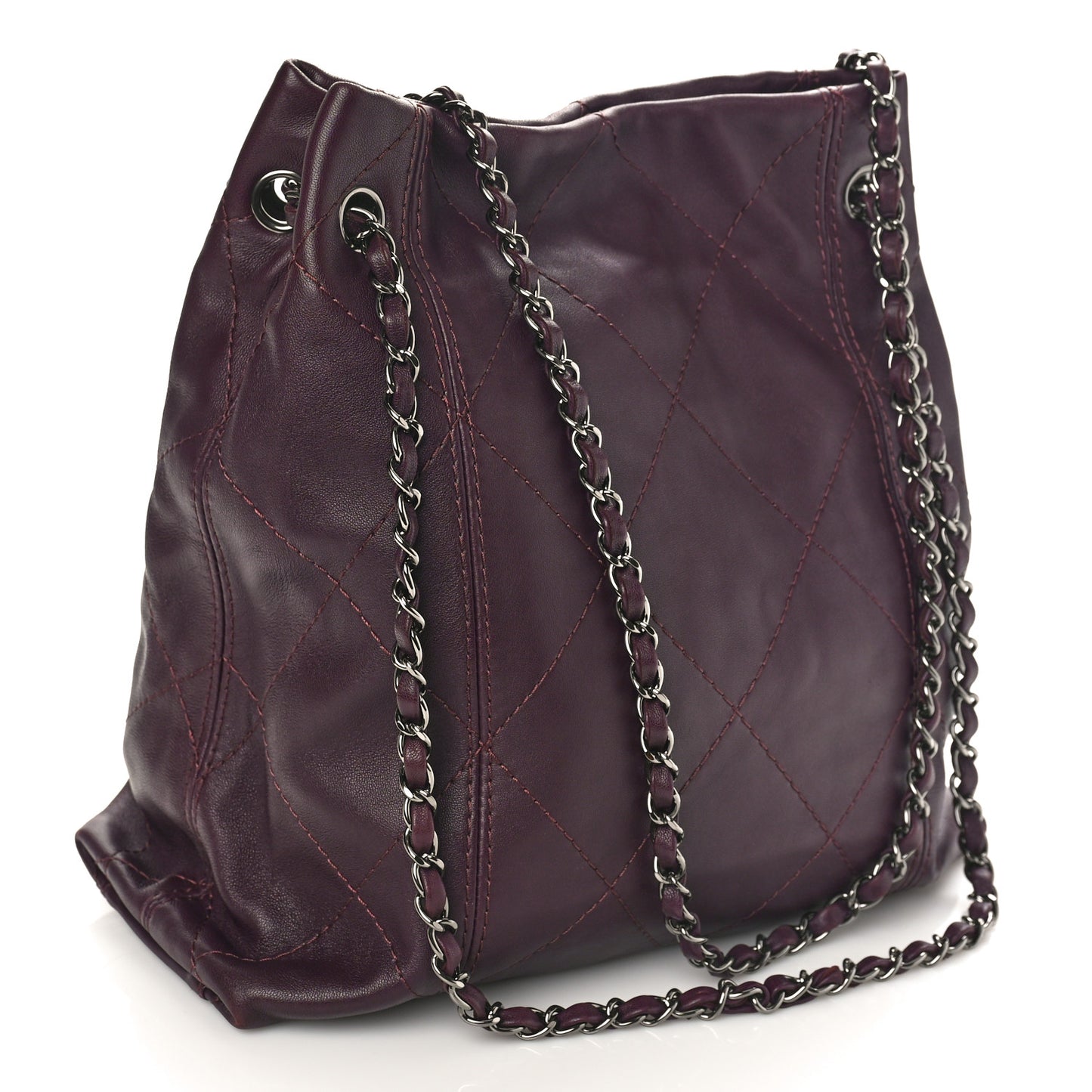 Lambskin Soft Touch Shoulder Bag Prune