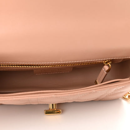 Christian Dior Calfskin Cannage Small Caro Bag Rose De Vents 5 of 10