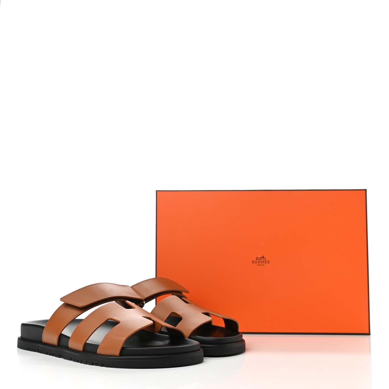 Hermes Calfskin Womens Chypre Sandals 39.5 Gold 10 of 10